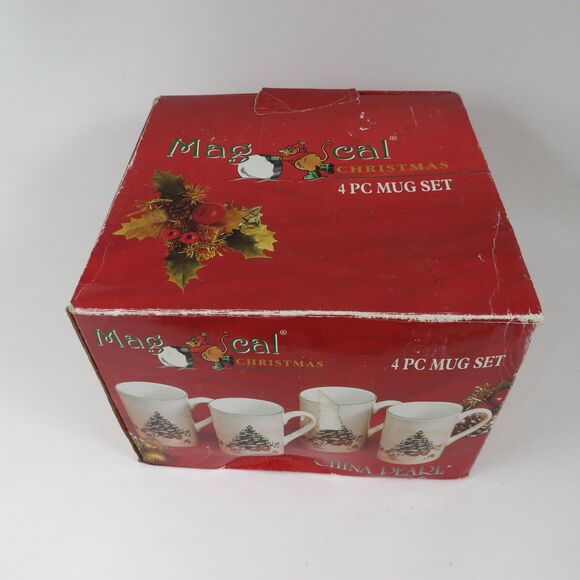 Perkins & Morley Magical Christmas Mugs 1997 Christmas Tree & Cartoon Animals - Picture 8 of 9